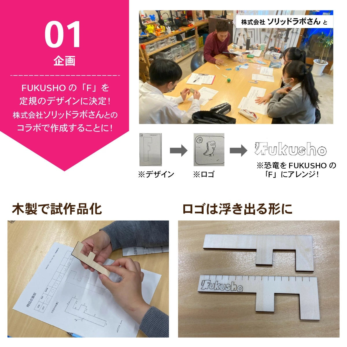 福井商業高校コラボ定規「イノルラ」(スマホスタンド機能付き)